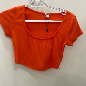 GARAGE orange crop top